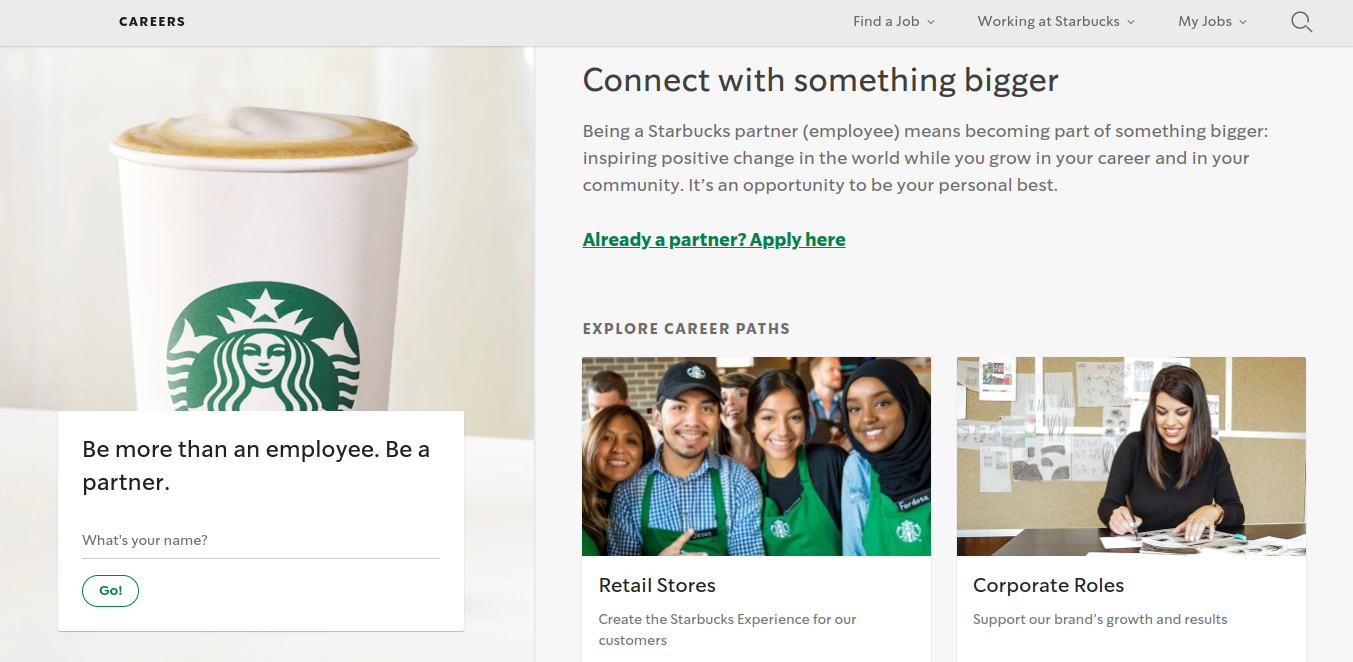 Starbucks Career Page