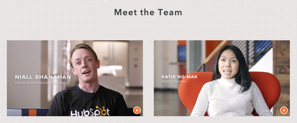 How hubspot introduces the team