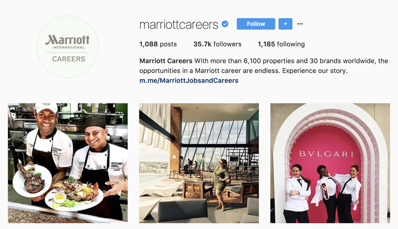 Marriot Instagram Example