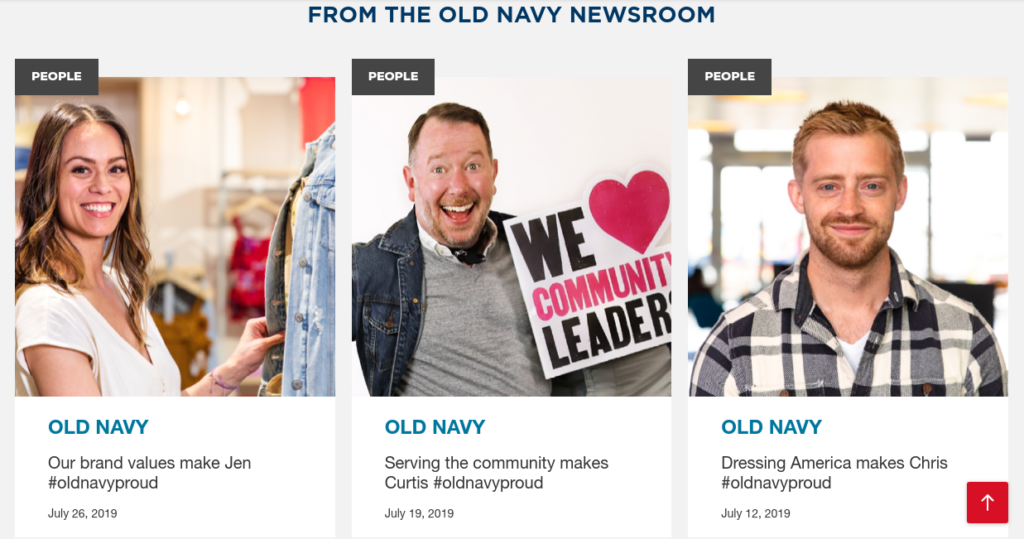 redacção da Old Navy