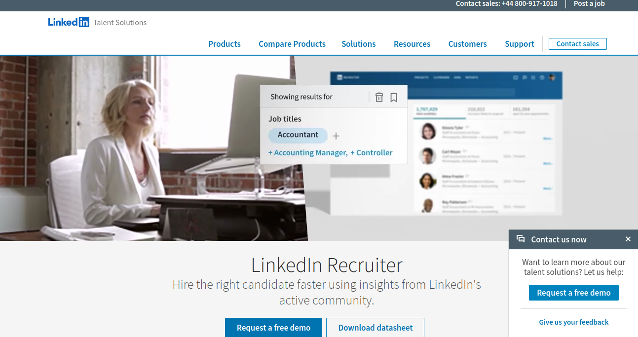 Linkedin Recruiter Landing Page