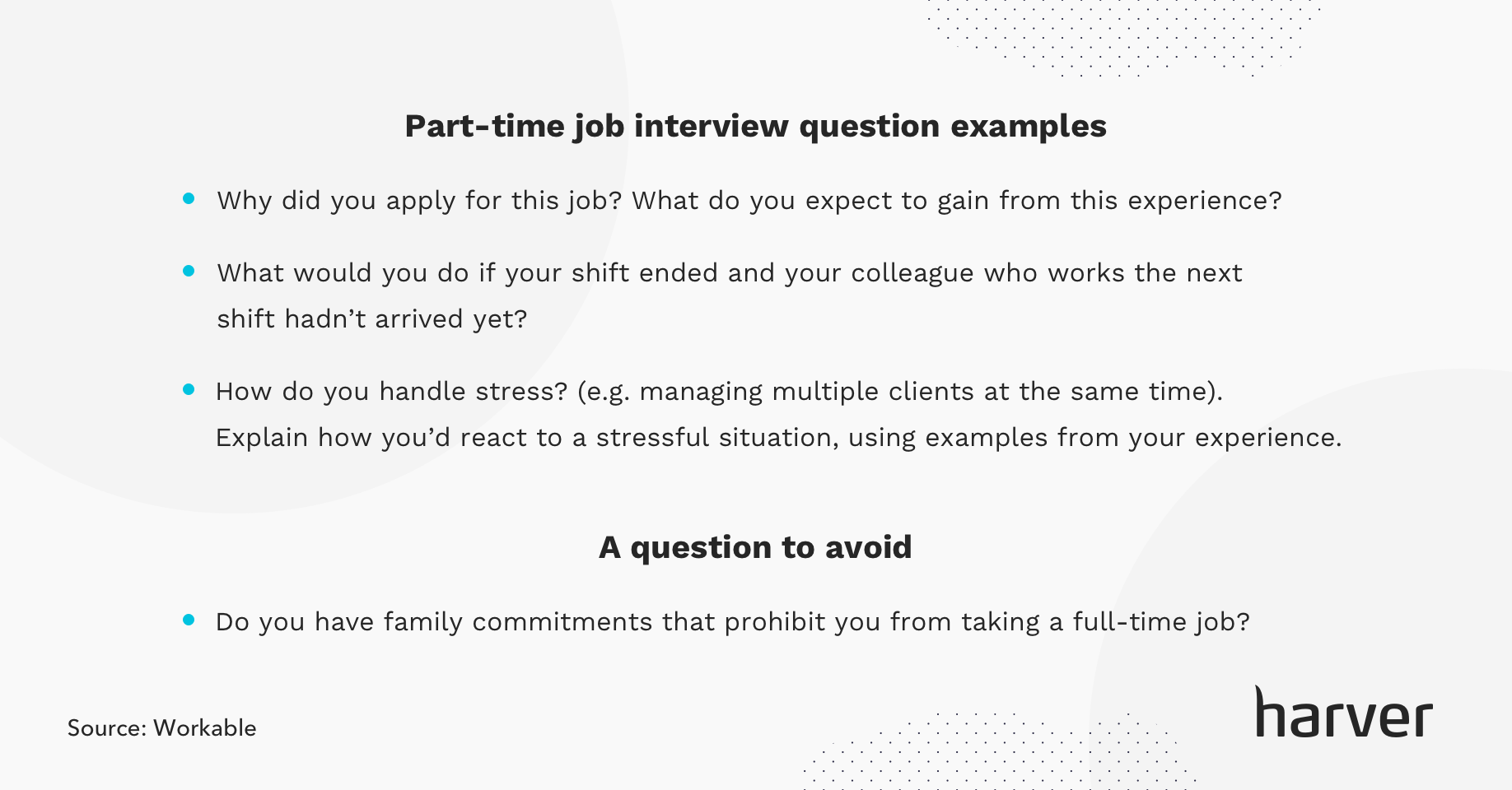 Part-Time Interview Questions Examples