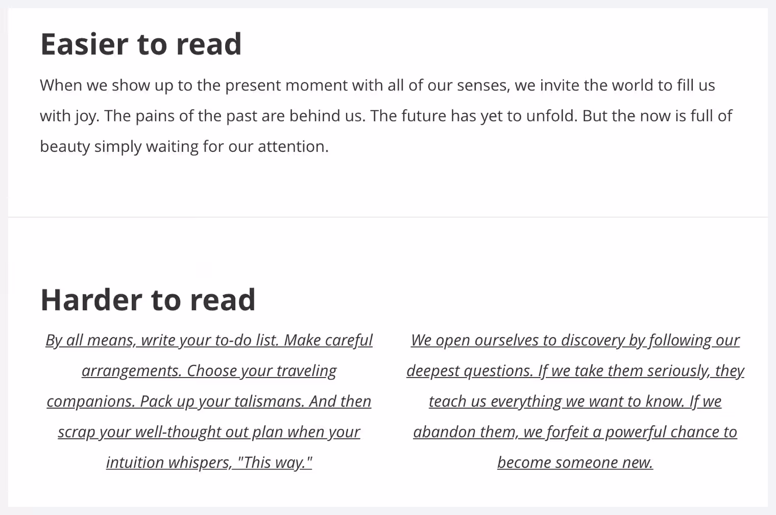 Formatting for Dyslexia