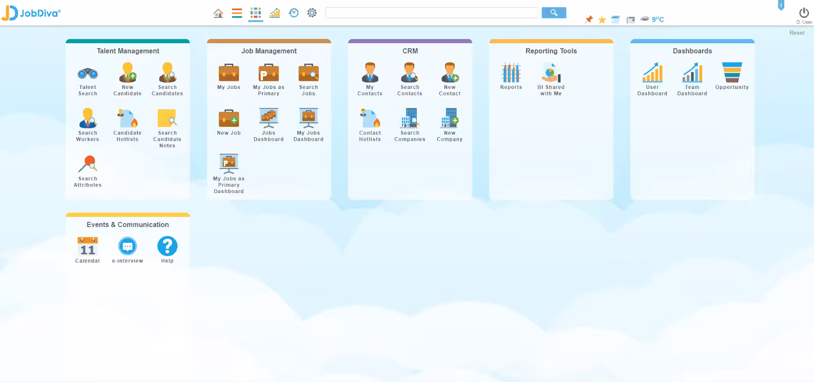 JobDiva Screenshot