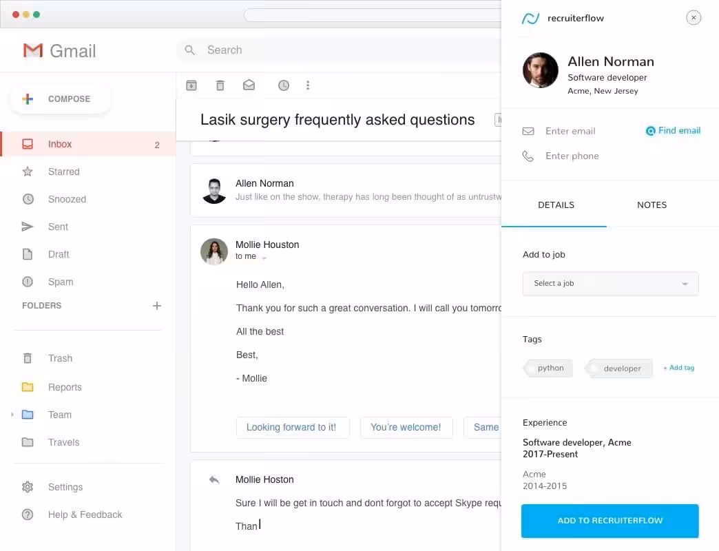 Recruiterflow Screenshot