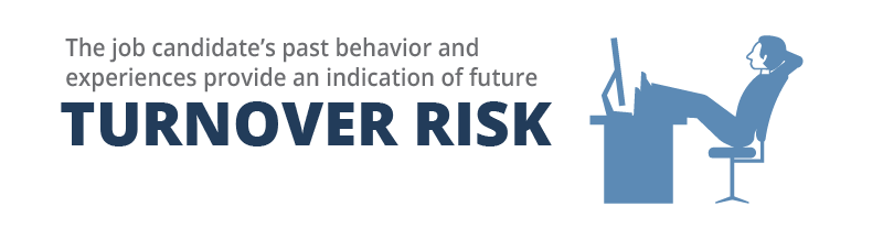 The job candidate's past behavior and experiences provide an indication of future turnover risk.  