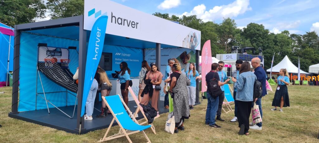 RecFest UK 2023 - Crowd of attendees at Harver's stand